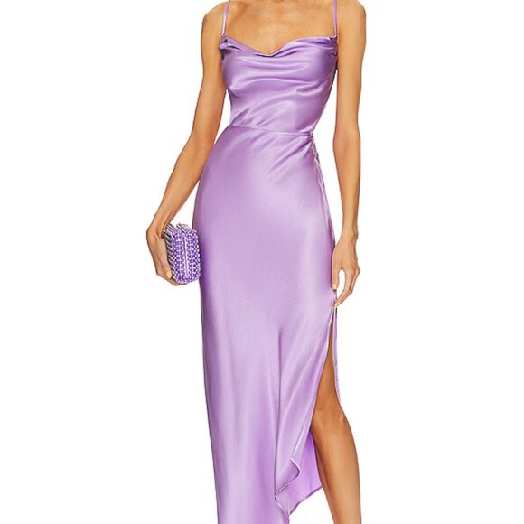 Michael Costello x Revolve Cassie Midi Dress in Purple - Picture 1 of 6